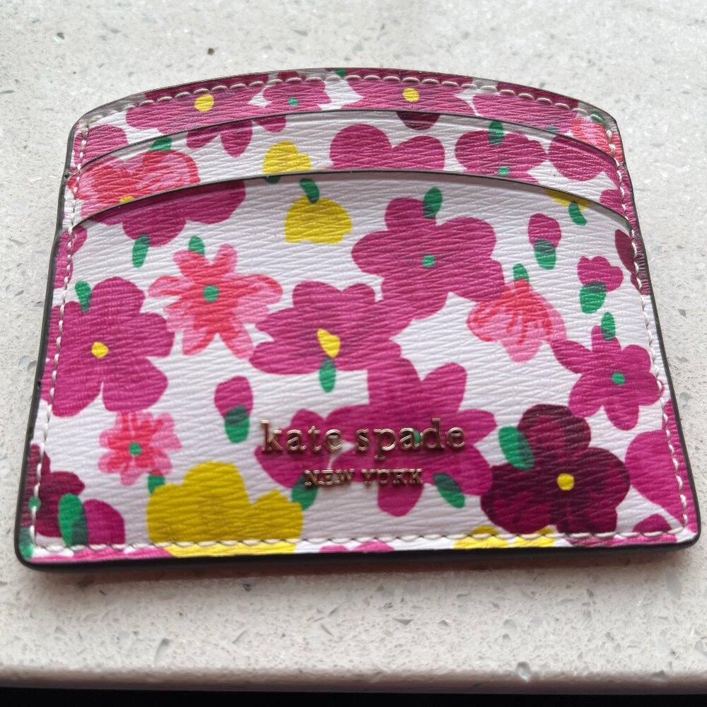 Kate Spade Marker Floral White Card Holder